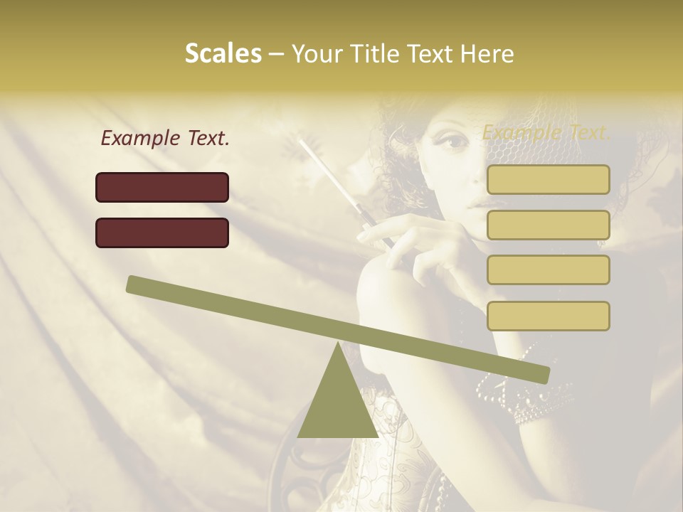 Dreaming Woman Beautiful PowerPoint Template