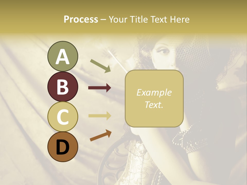 Dreaming Woman Beautiful PowerPoint Template