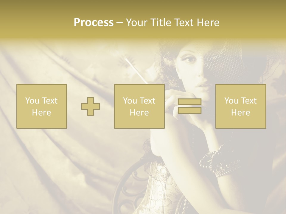 Dreaming Woman Beautiful PowerPoint Template