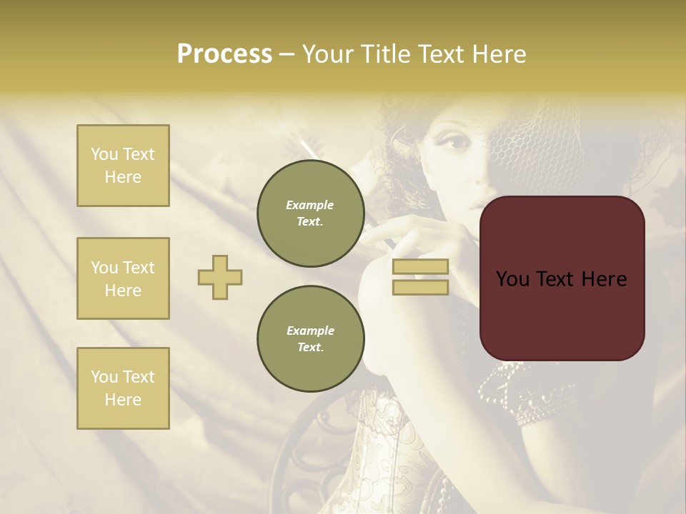 Dreaming Woman Beautiful PowerPoint Template