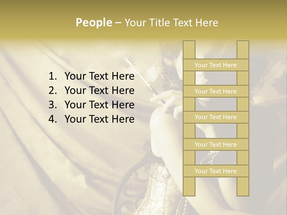 Dreaming Woman Beautiful PowerPoint Template