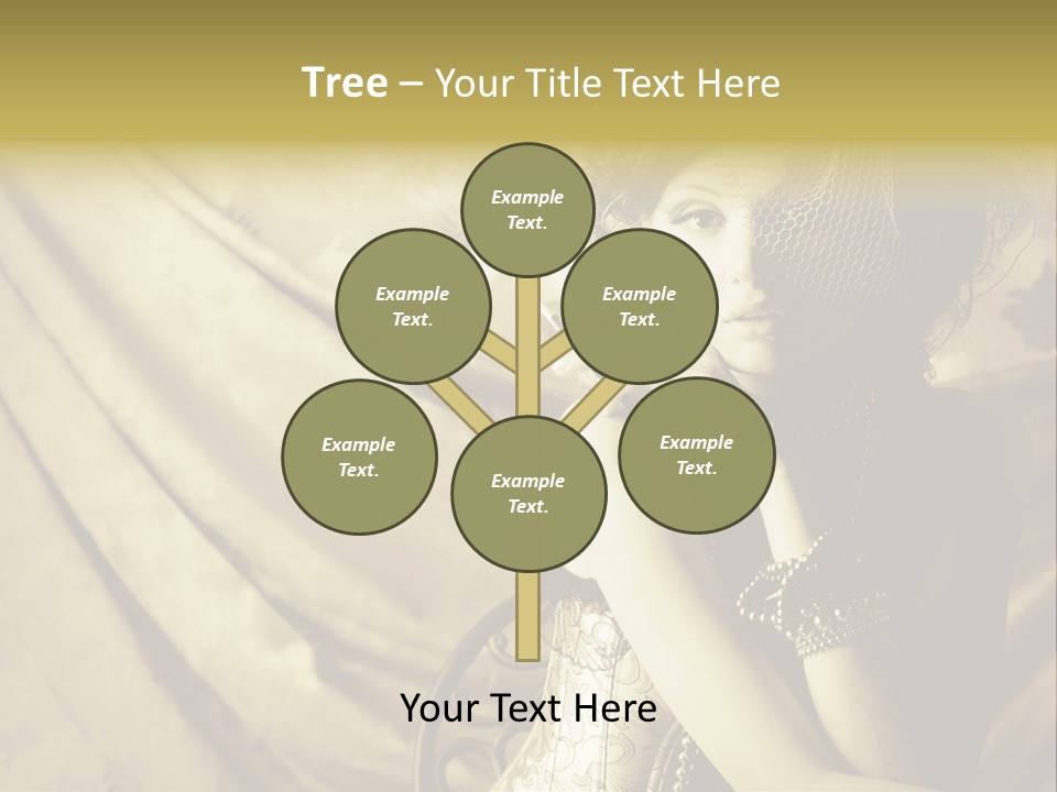 Dreaming Woman Beautiful PowerPoint Template