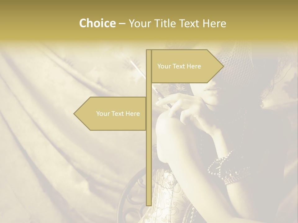 Dreaming Woman Beautiful PowerPoint Template