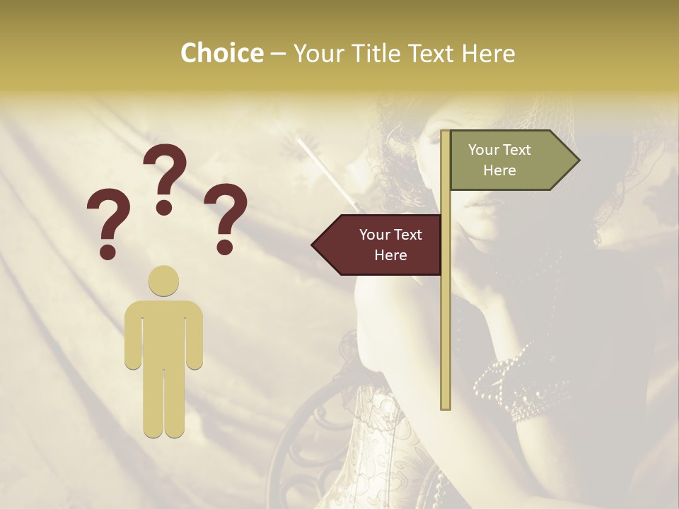 Dreaming Woman Beautiful PowerPoint Template