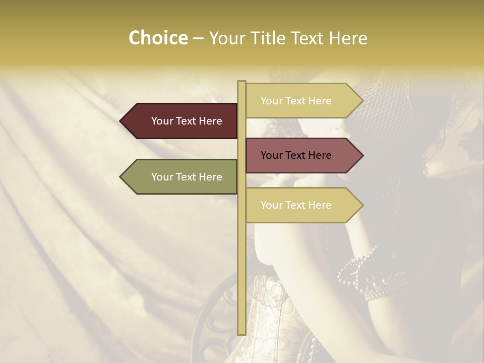 Dreaming Woman Beautiful PowerPoint Template