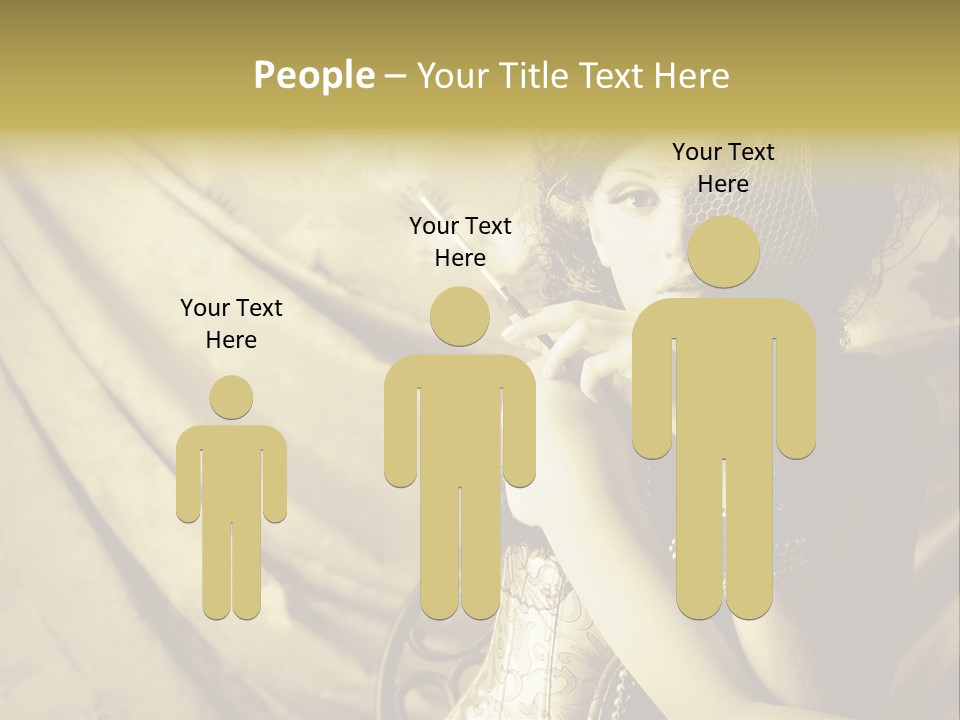 Dreaming Woman Beautiful PowerPoint Template