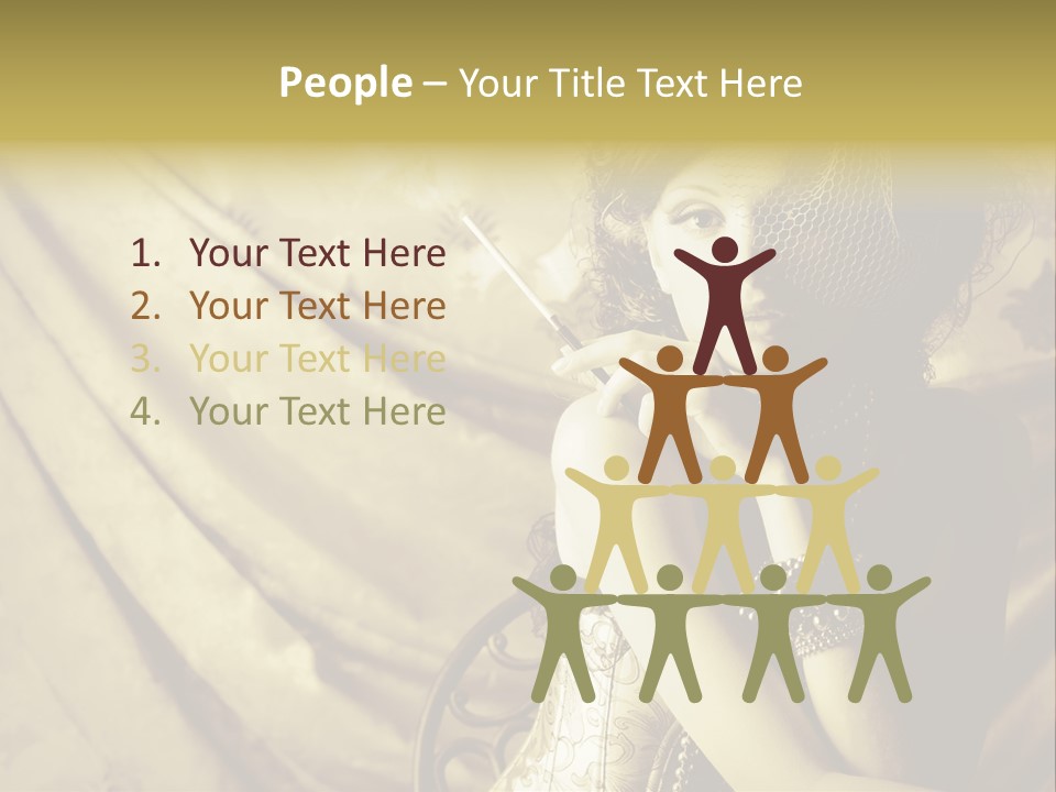 Dreaming Woman Beautiful PowerPoint Template