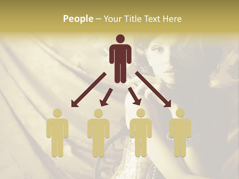 Dreaming Woman Beautiful PowerPoint Template