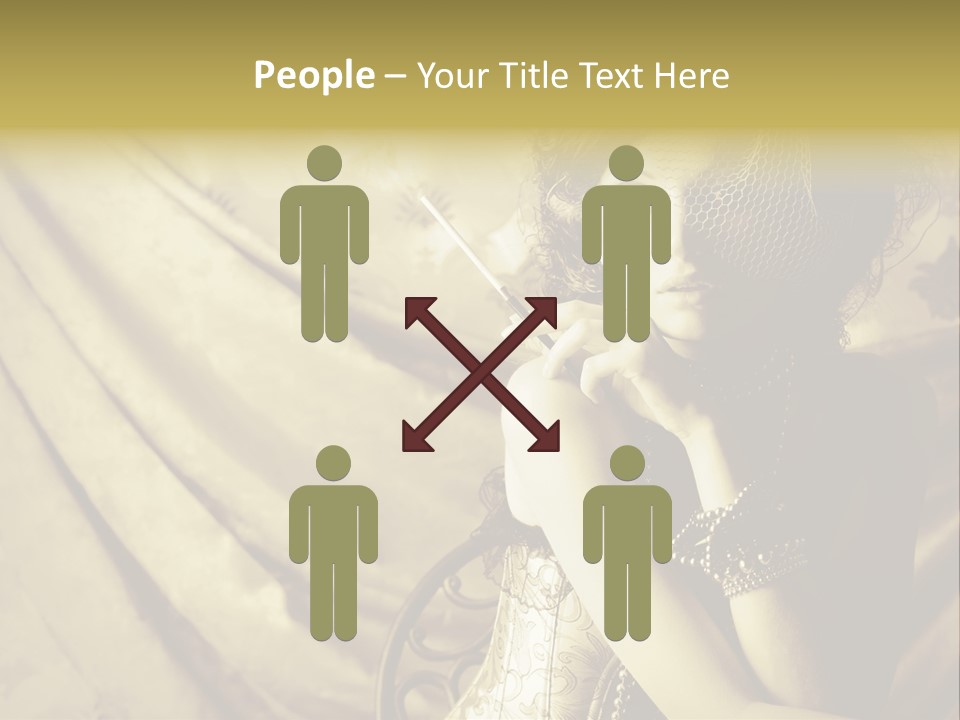 Dreaming Woman Beautiful PowerPoint Template