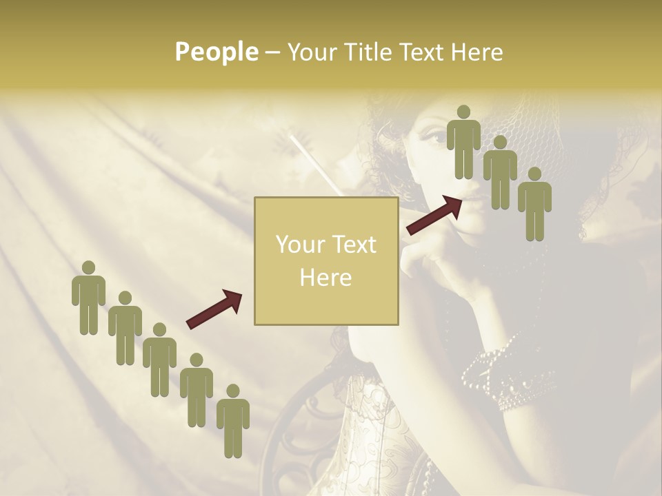 Dreaming Woman Beautiful PowerPoint Template