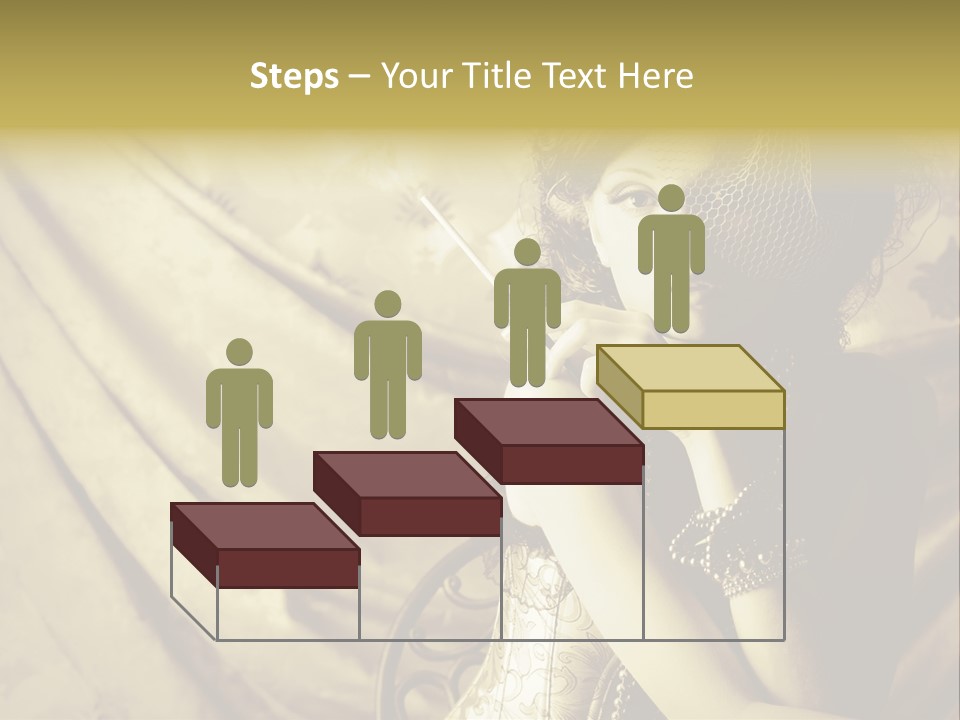 Dreaming Woman Beautiful PowerPoint Template