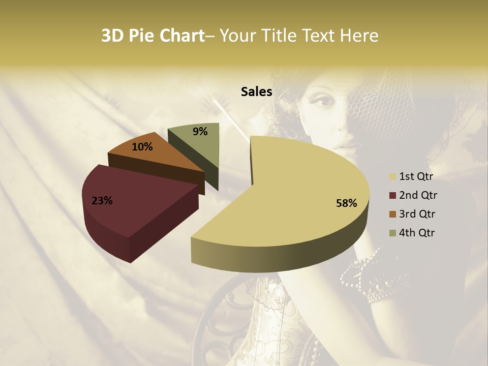 Dreaming Woman Beautiful PowerPoint Template