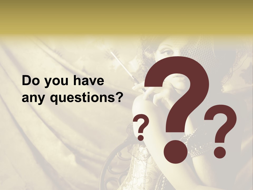 Dreaming Woman Beautiful PowerPoint Template