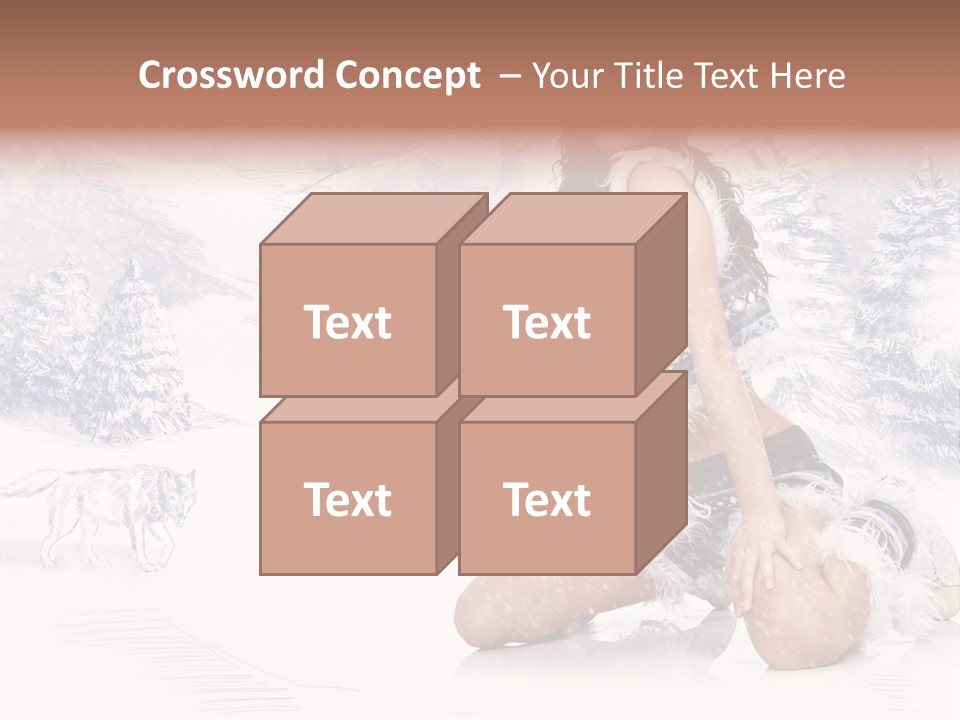 Female Attractive Wild PowerPoint Template