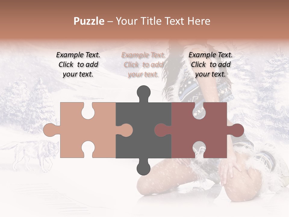 Female Attractive Wild PowerPoint Template