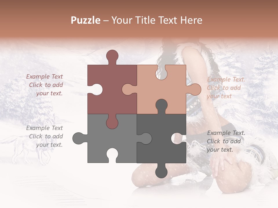 Female Attractive Wild PowerPoint Template