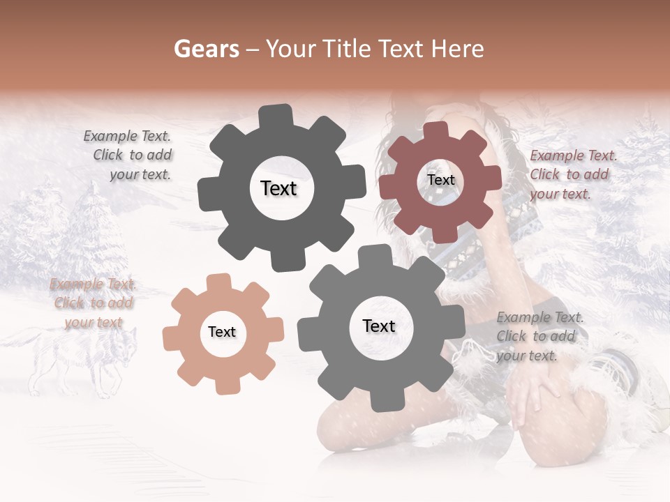 Female Attractive Wild PowerPoint Template