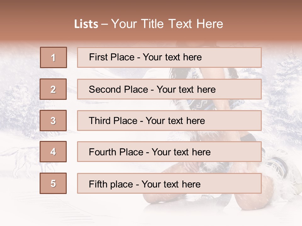 Female Attractive Wild PowerPoint Template