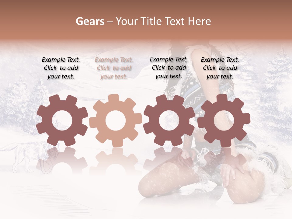 Female Attractive Wild PowerPoint Template