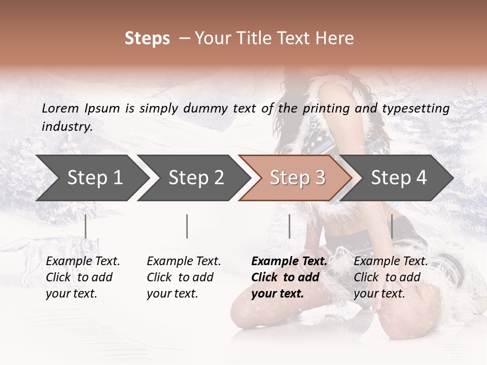 Female Attractive Wild PowerPoint Template