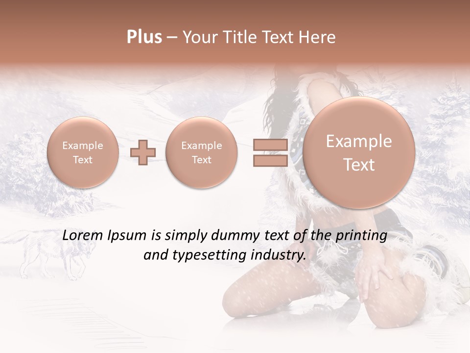 Female Attractive Wild PowerPoint Template