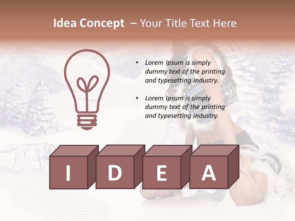 Female Attractive Wild PowerPoint Template