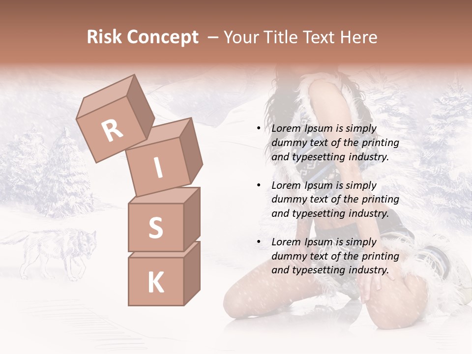 Female Attractive Wild PowerPoint Template