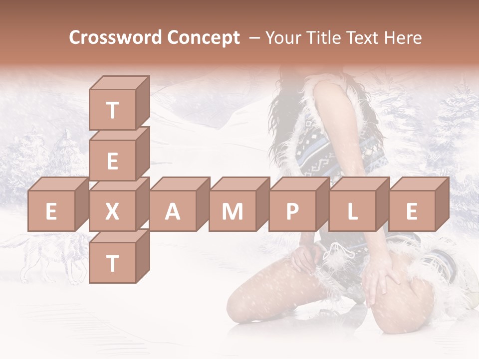 Female Attractive Wild PowerPoint Template