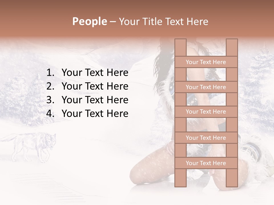 Female Attractive Wild PowerPoint Template