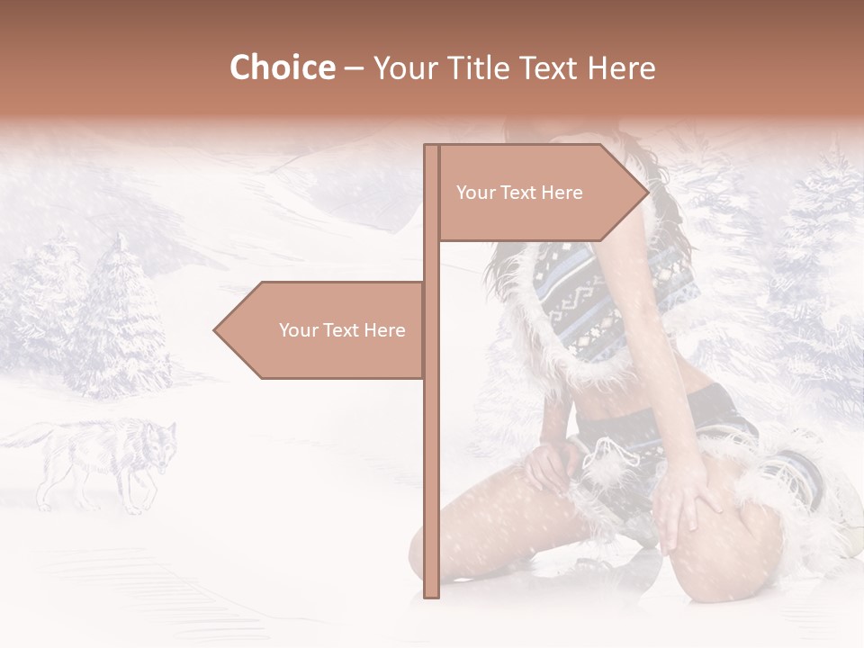 Female Attractive Wild PowerPoint Template