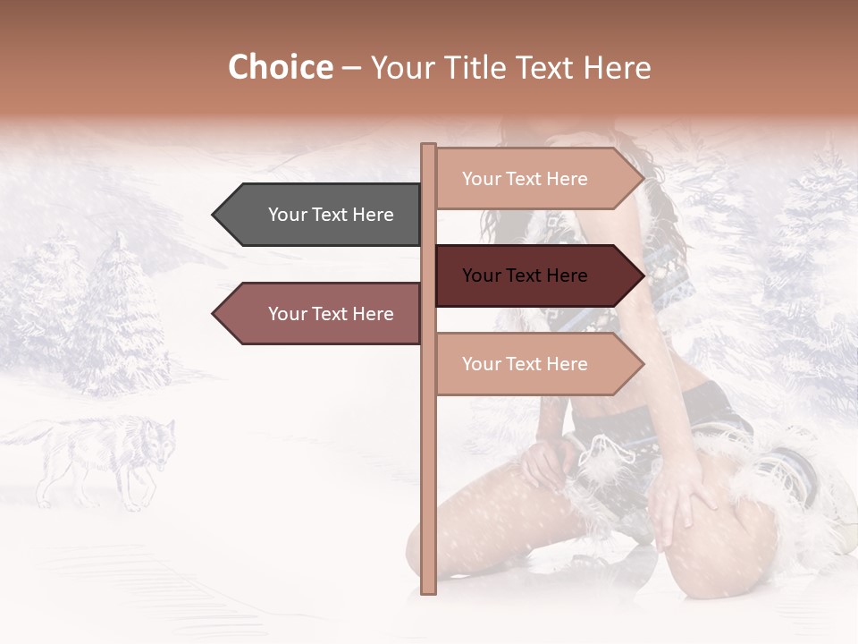 Female Attractive Wild PowerPoint Template