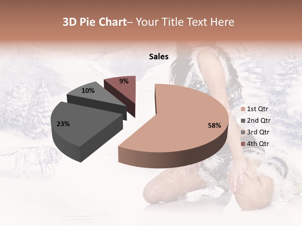 Female Attractive Wild PowerPoint Template