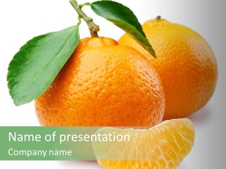 Tangerine Rich Isolated PowerPoint Template