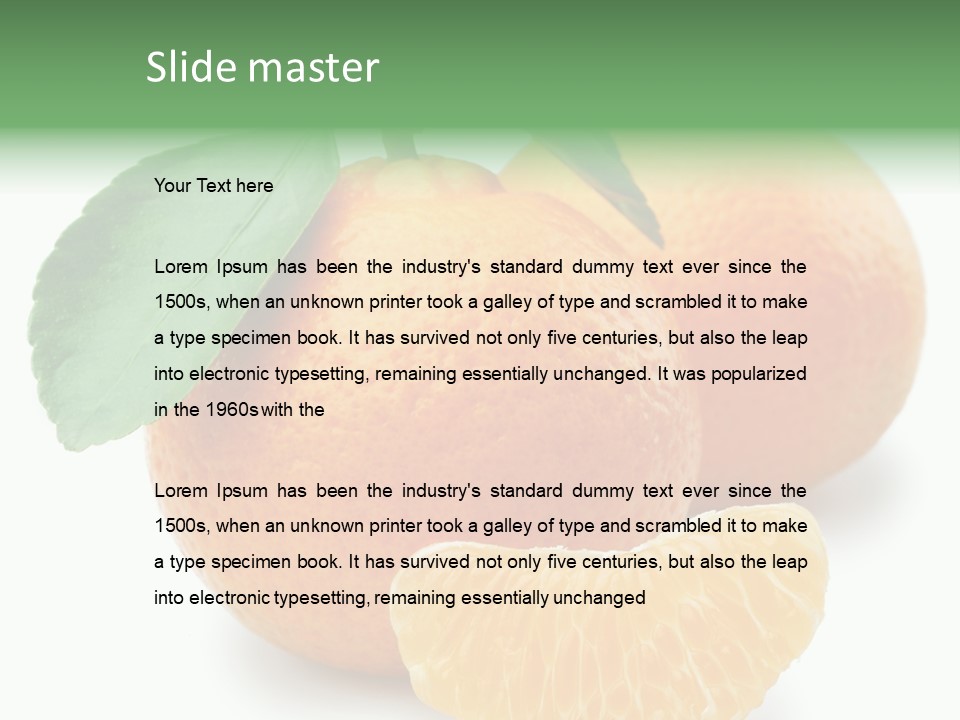 Tangerine Rich Isolated PowerPoint Template
