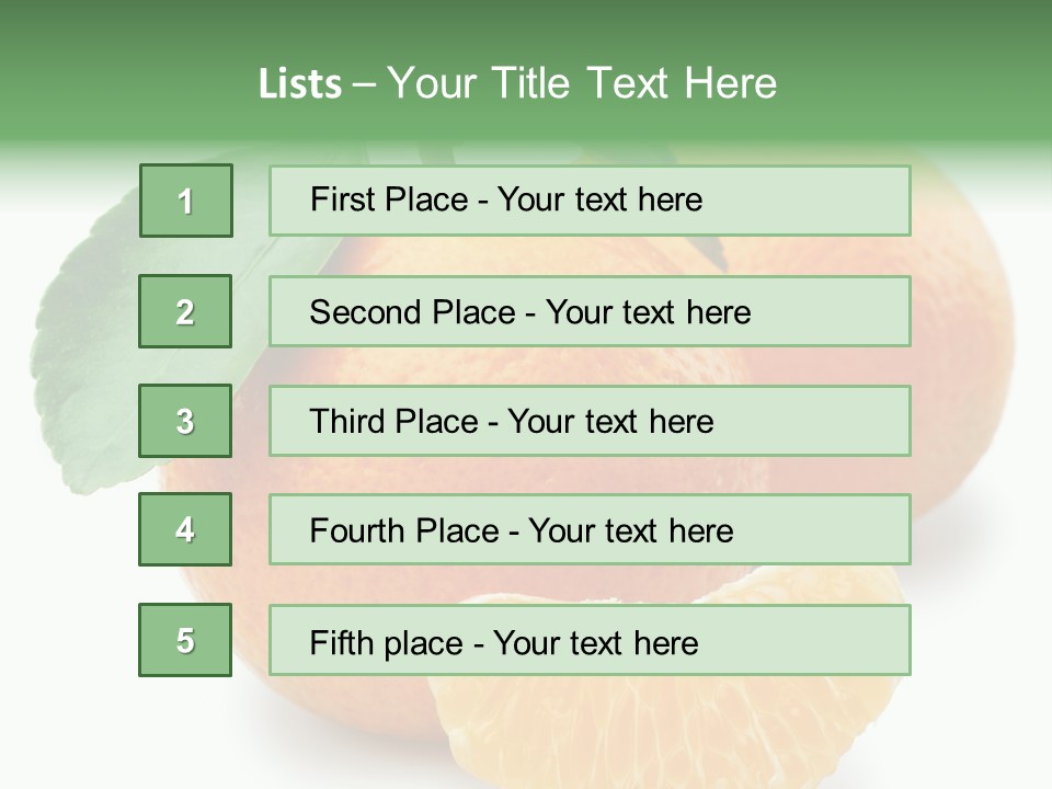 Tangerine Rich Isolated PowerPoint Template