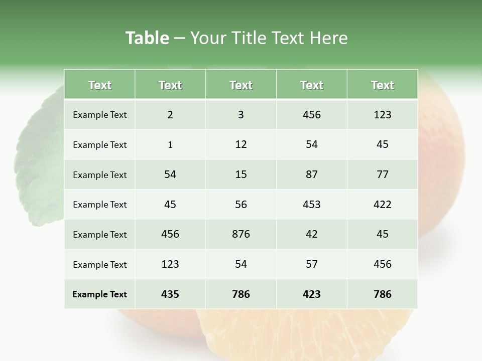 Tangerine Rich Isolated PowerPoint Template