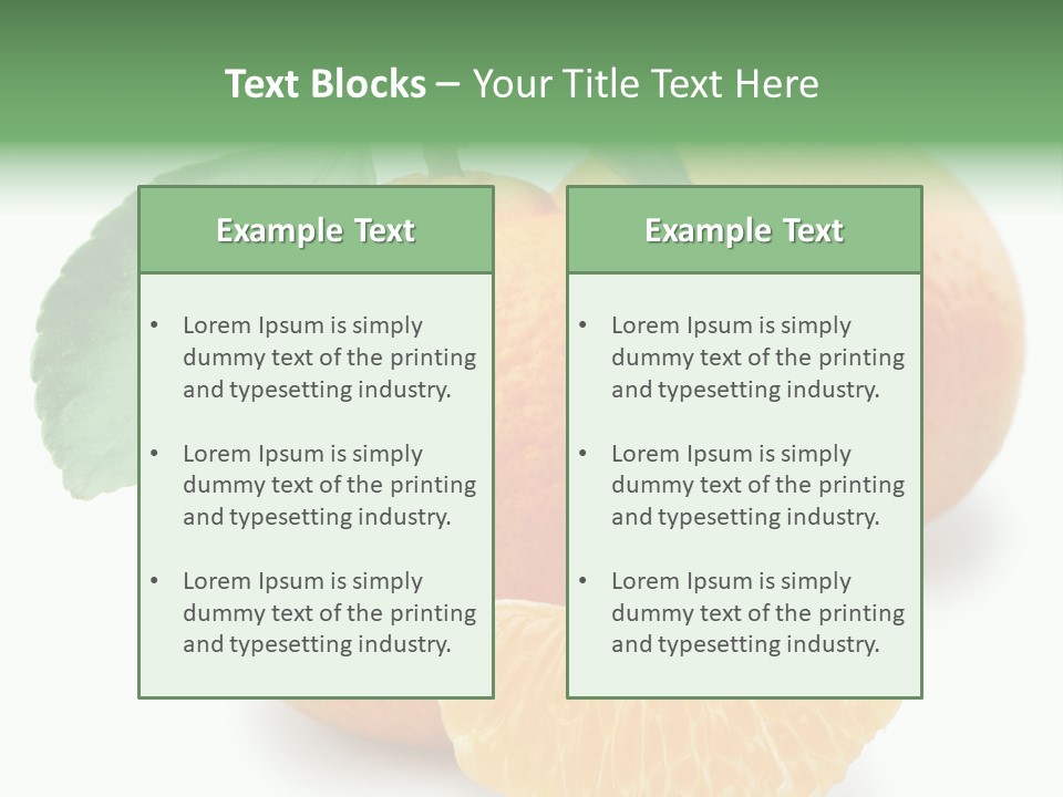Tangerine Rich Isolated PowerPoint Template