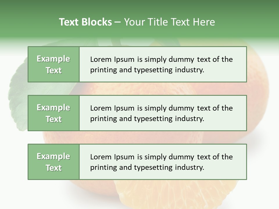 Tangerine Rich Isolated PowerPoint Template