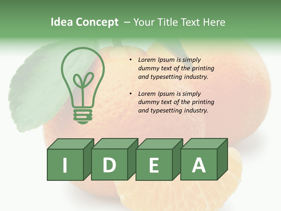 Tangerine Rich Isolated PowerPoint Template