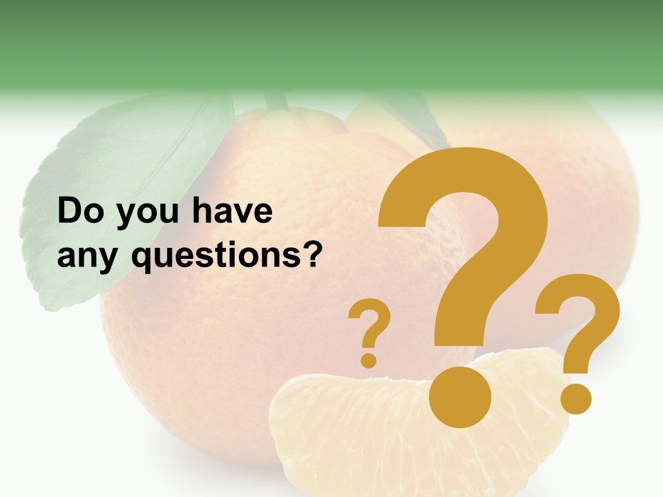 Tangerine Rich Isolated PowerPoint Template