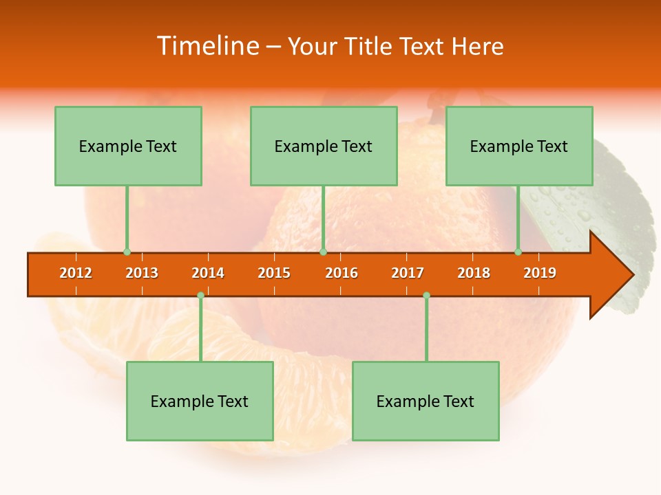 Close Up Tangerine Segment PowerPoint Template