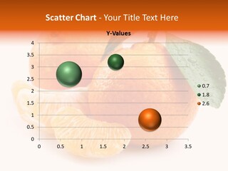 Close Up Tangerine Segment PowerPoint Template