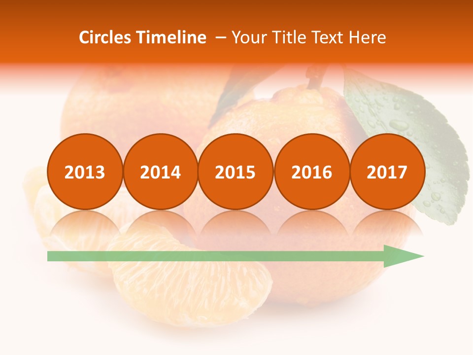 Close Up Tangerine Segment PowerPoint Template