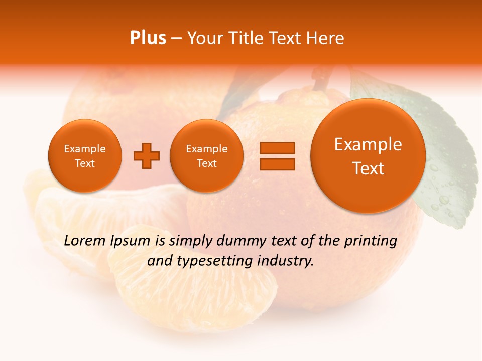Close Up Tangerine Segment PowerPoint Template