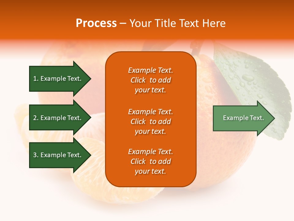 Close Up Tangerine Segment PowerPoint Template