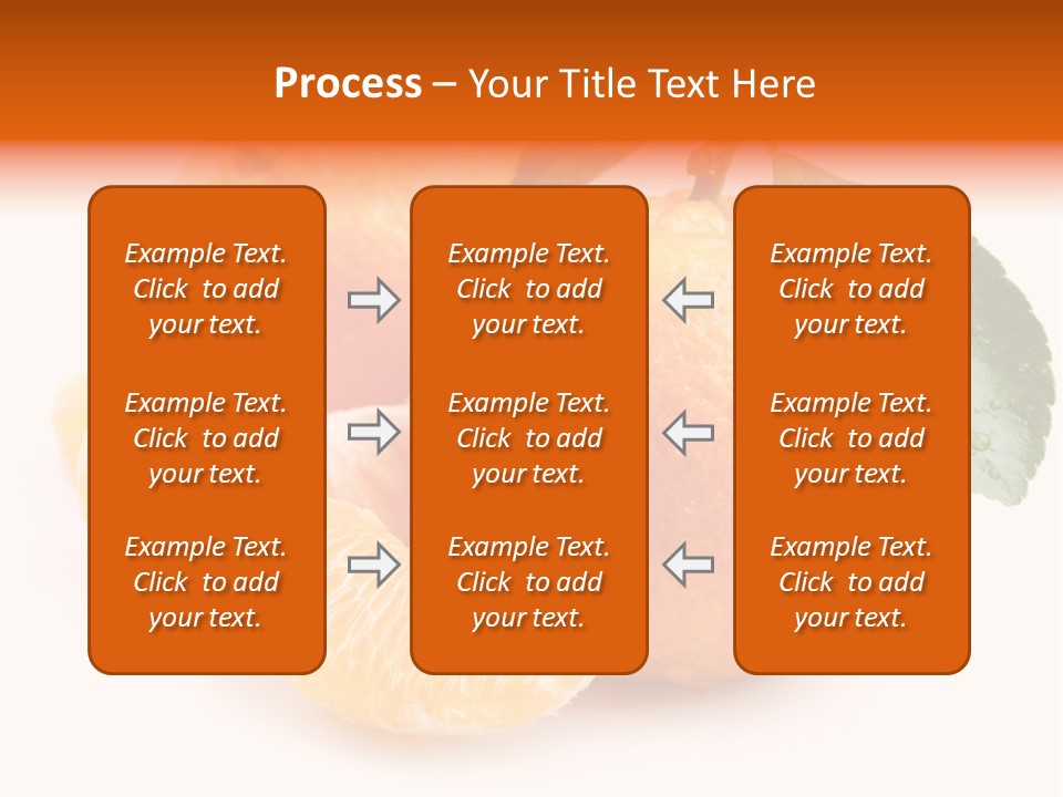 Close Up Tangerine Segment PowerPoint Template