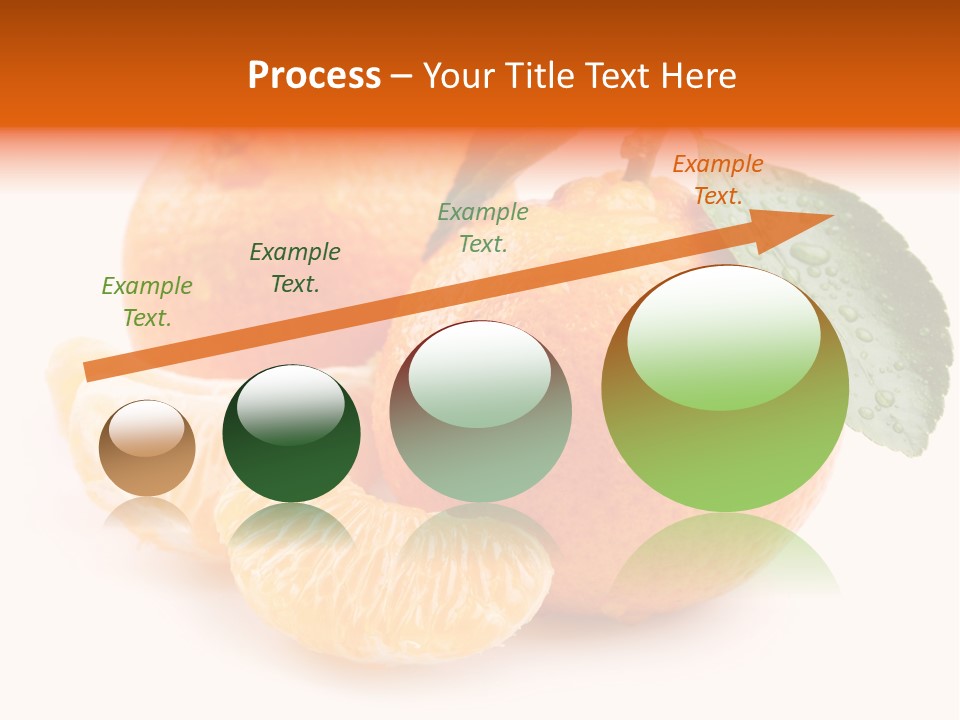 Close Up Tangerine Segment PowerPoint Template