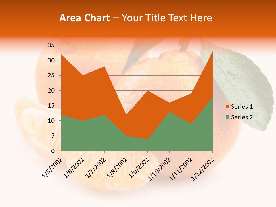Close Up Tangerine Segment PowerPoint Template