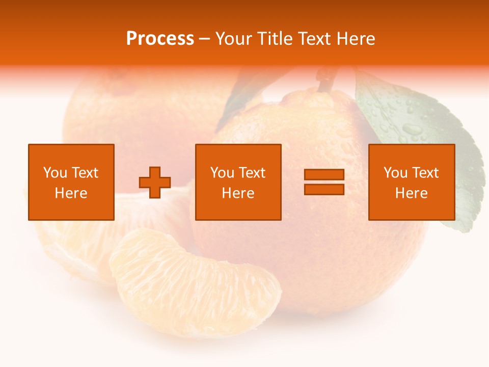 Close Up Tangerine Segment PowerPoint Template