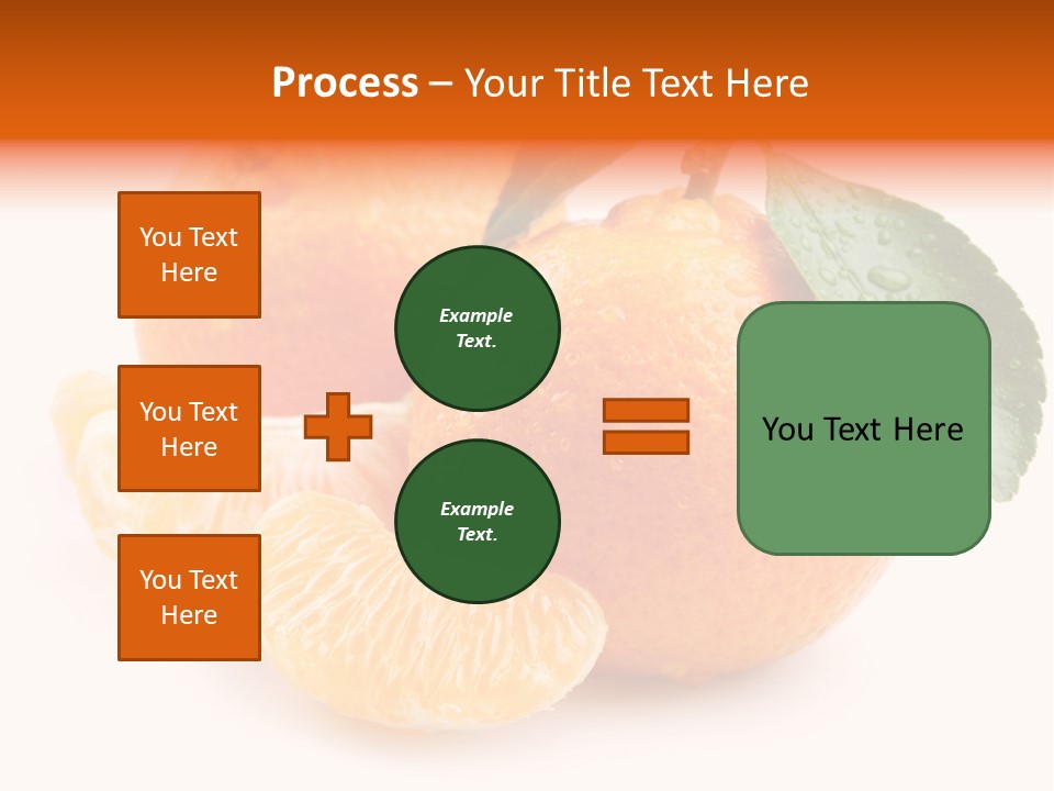 Close Up Tangerine Segment PowerPoint Template
